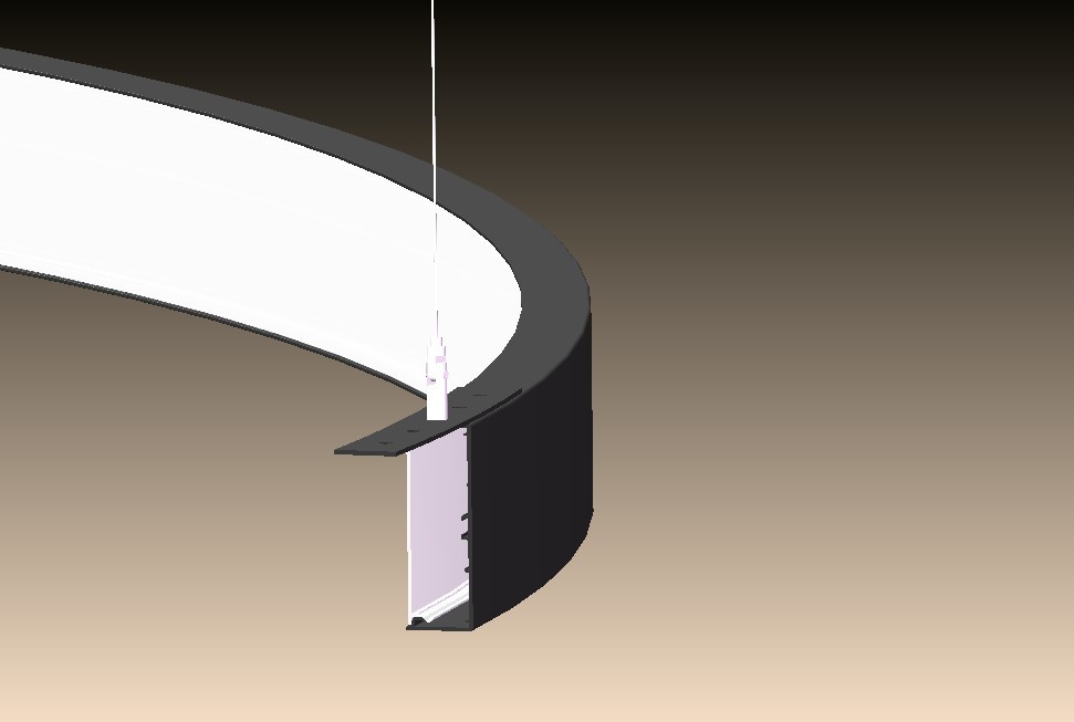 CR1200X75mm 3 Ring Led Pendant Light 5800lm Circle Pendant Lamp