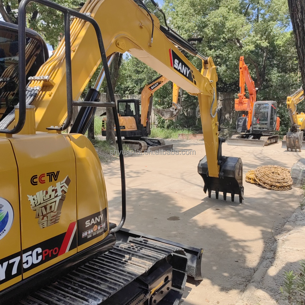 Built for Heavy-Duty Work Sany SY75 Generation Forward Flow Excavator in Original Color