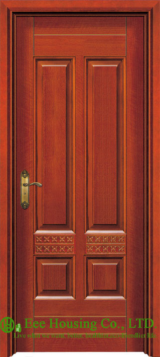Raise Panel Solid Teak Natural Timber Entry door For Villas/Apartment, Solid Core