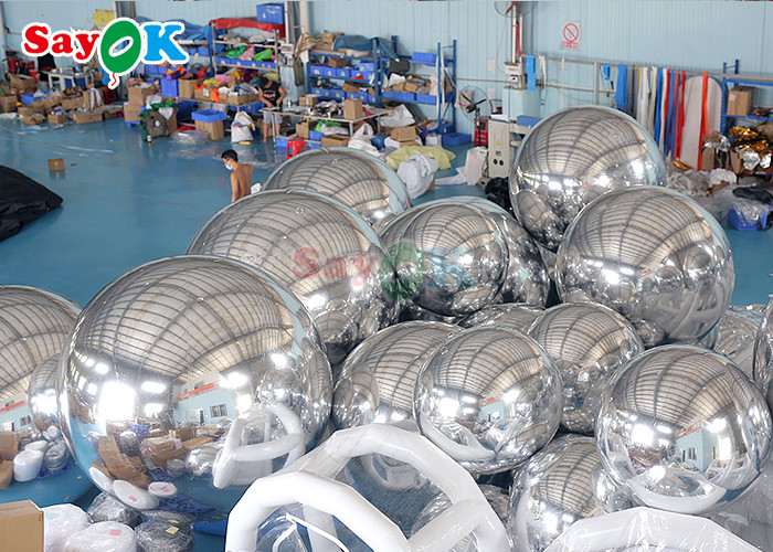 Colorful PVC Inflatable Reflective Ball Christmas Decoration Inflatable Sphere Mirror inflatable balloon advertising