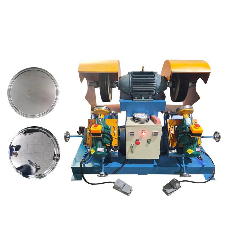 Double Stations Cookware Polishing Machine For Kettle Heating Plate Vacuum Adsorption