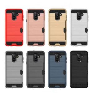  Colorful Metal Brushed with Side Card Pocket Function Protective Shell For Samsung S9 Plus NOTE8 ON7 S7 S7 Edge J7 J5 Manufactures