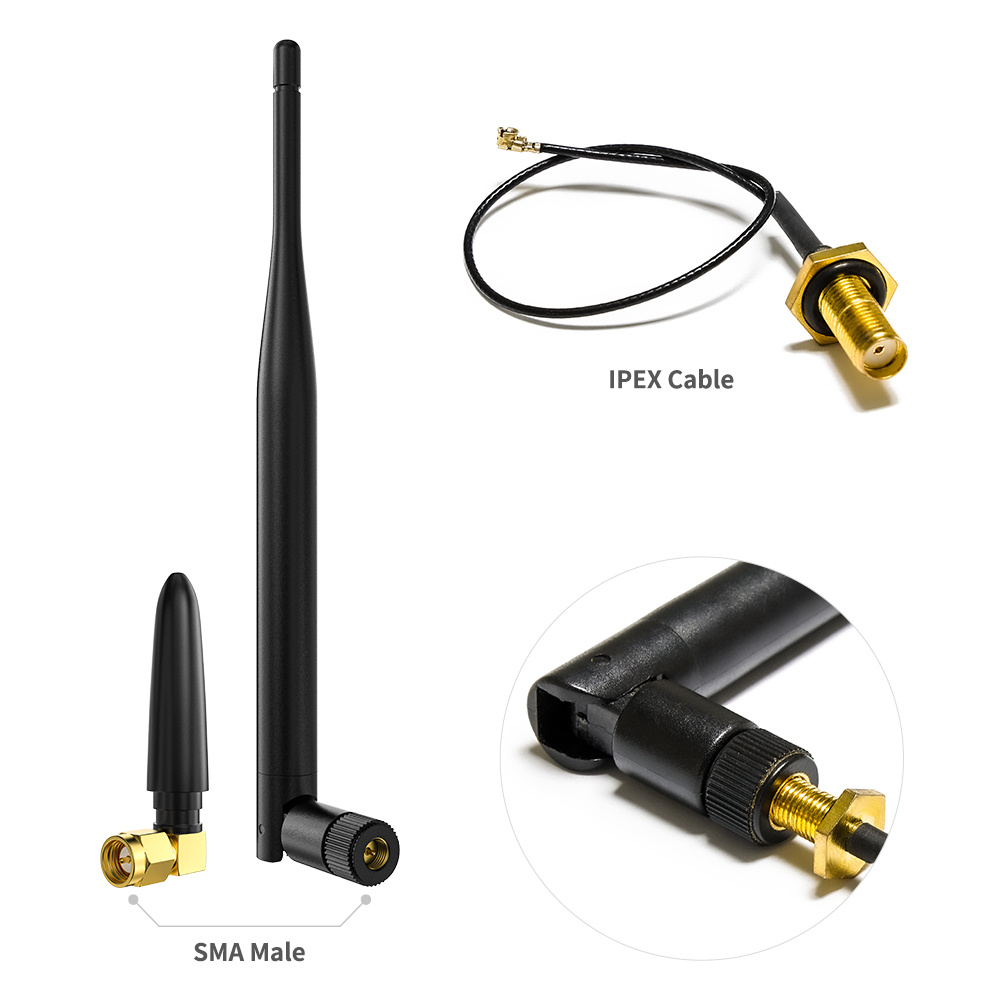 TPEE 5dB 4G 5G 2.4G 5.8G Rubber Router Antenna Wifi Dual Band Wifi 6 Indoor Duck Antennas