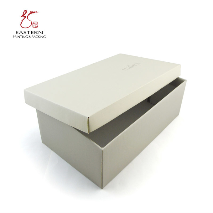 Logo Printed Kraft Paper Corrugated Shoe Box For Sports Shoes