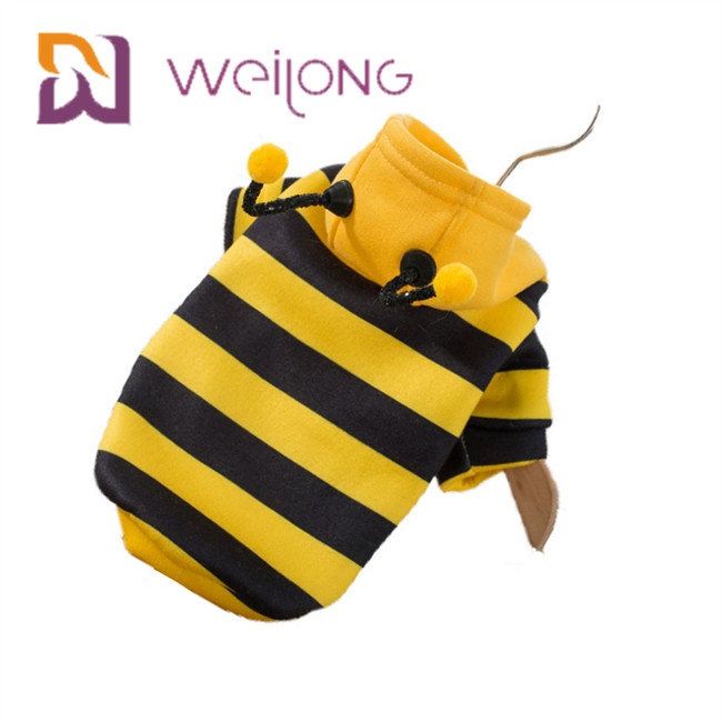 Apis Florea Pet Clothing Strip Bee Funny Costume Dog Hoodie Clothes