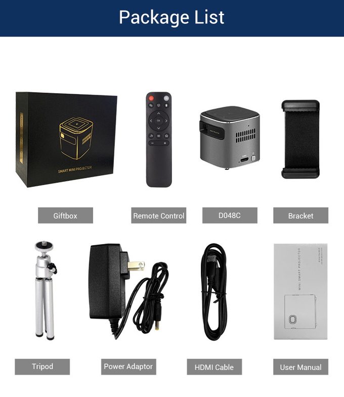 1080p DLP Portable Bluetooth Projector For Home Theater Office ODM