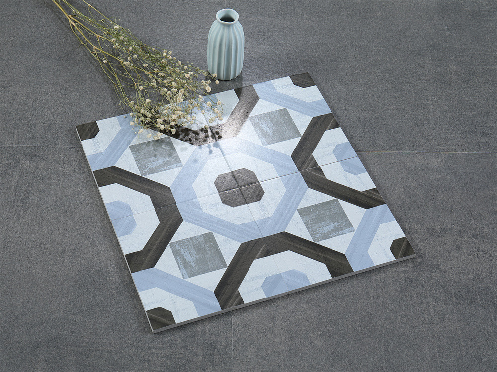 No Fade 200x200mm Wall Ceramic Rustic Tiles And Blue Floor Tile For Living Room And Kitchen