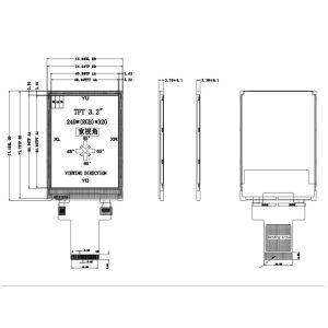 Polcd 3.5 inch 240x320 pixel size Small TFT Display 320x480 ILI9488 Driver IC