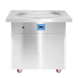 China Single Square Pan Thai Instant Fry Ice Cream Roll Machine Refrigerant R404A / R410A on sale