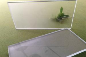 China Customized Safety Frosted Glass Acid Etched Glass Ultra Clear Anti Fog Mirror on sale
