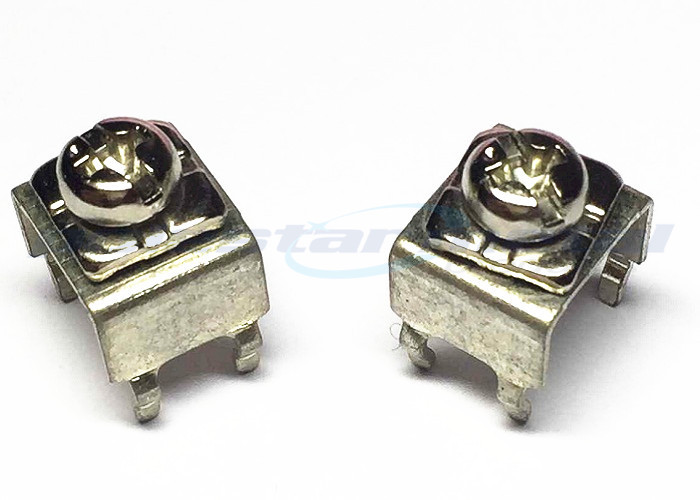 PC Heavy Duty Terminal Blocks 6-32 W/NCKL Plated Head Brass PCB Terminals