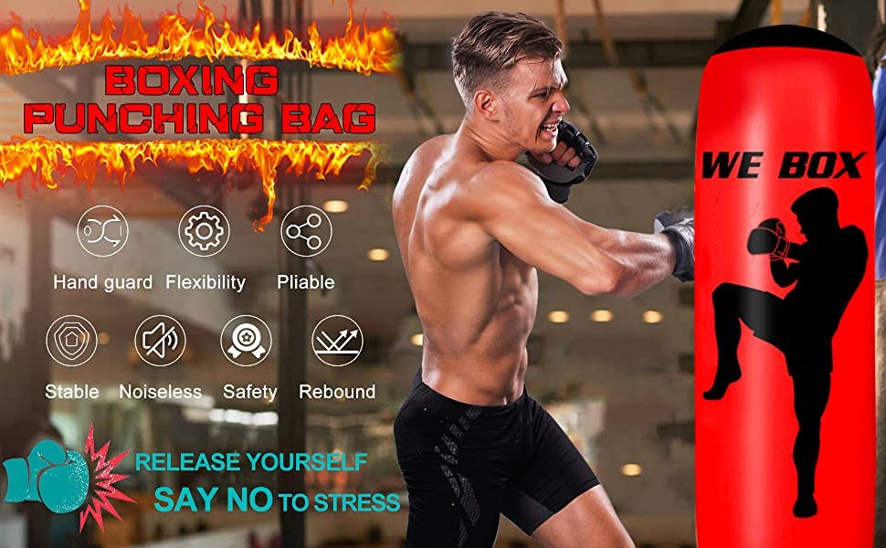 63 inch Standing Heavy Boxing Bag durable thickened material For Karate