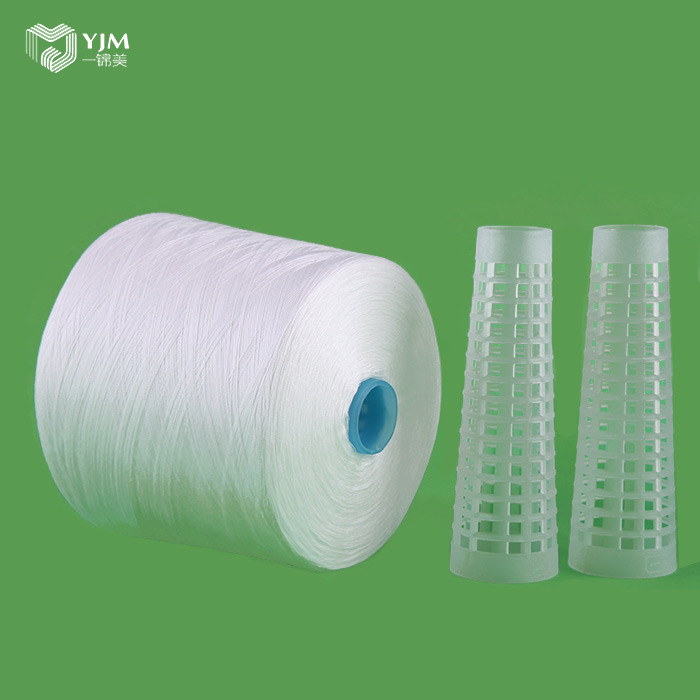 50s /2 100% Bright Virgin Raw White Yarn Polyester Staple Fiber Eco Friendly