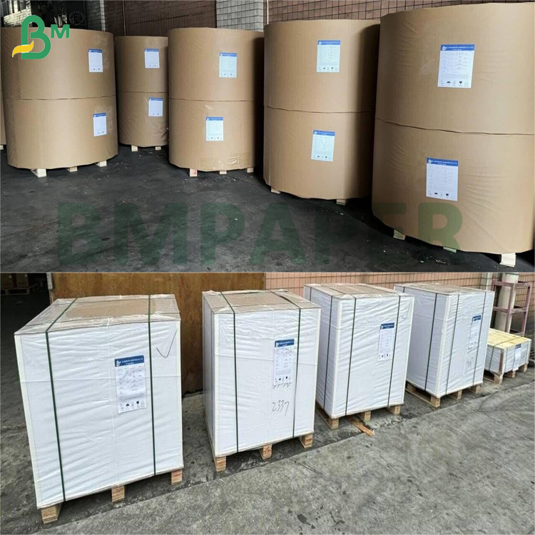 50g-85gsm High Strength Flexibility White & Brown Extensible Paper For Food Packaging Bag