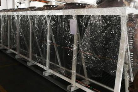 Process Hydrophilic Aluminum V Type Fin Dry Air Cooler Sustem