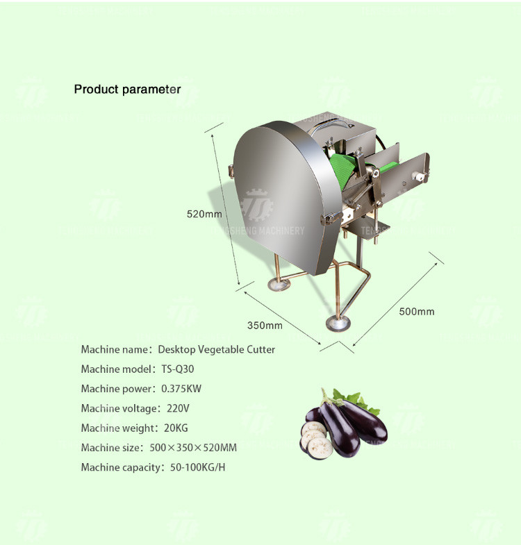 0.375KW Vegetable Processing Machine Desktop Leeks Cutter