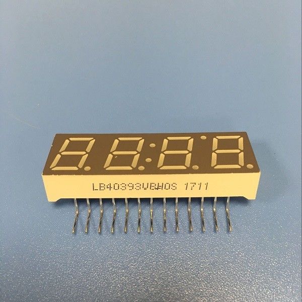 Ultra Blue Common Anode 0.39" 4 Digit Seven Segment Display For Digital TV STB