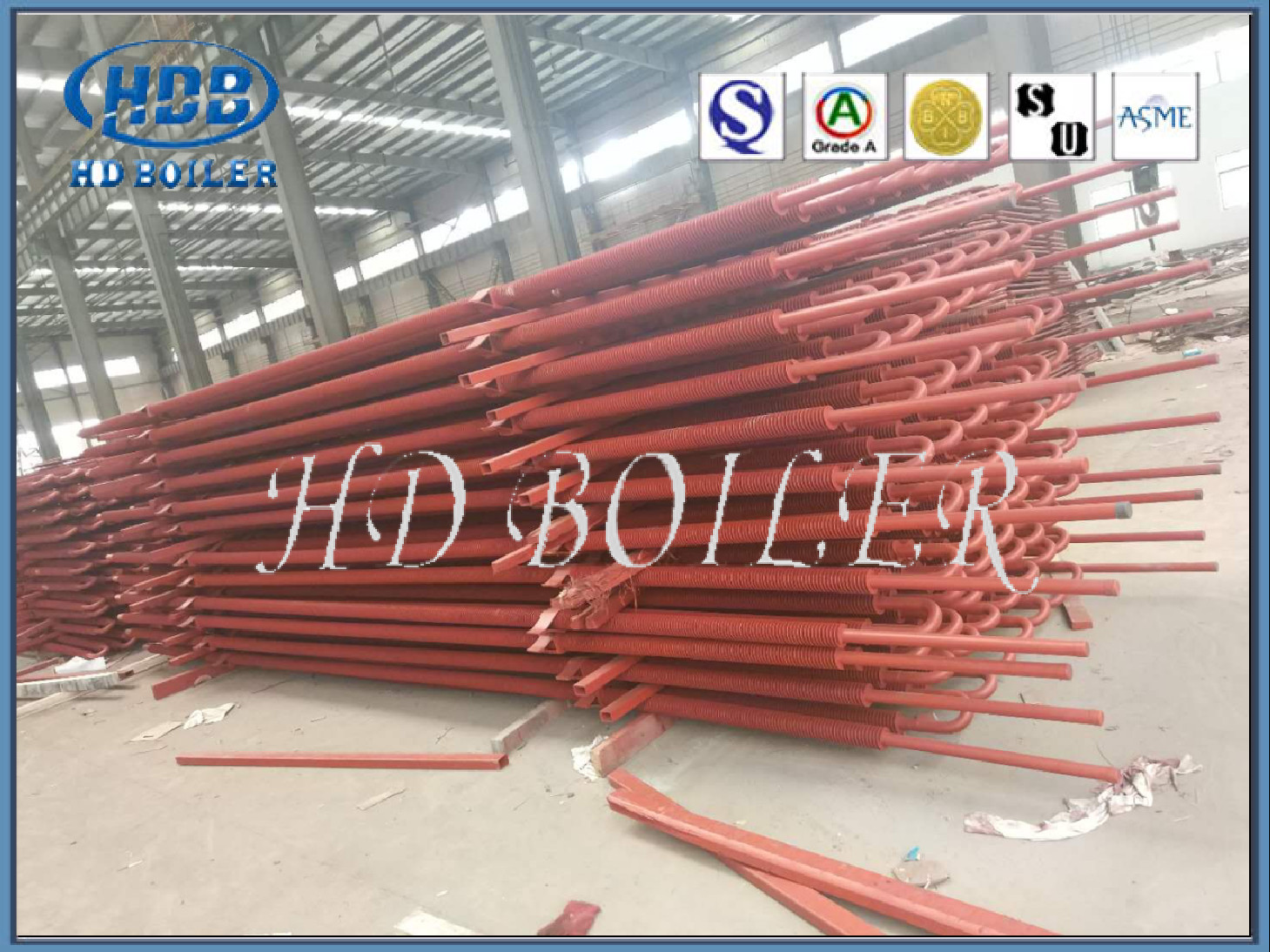 Energy Saving Steel Boiler Economizer Heat Exchanger Tubes For Boiler Spare Parts