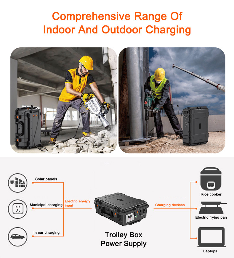48V 102Ah Portable Solar Power Station LiFePO4 Battery Solar Generator Power Bank