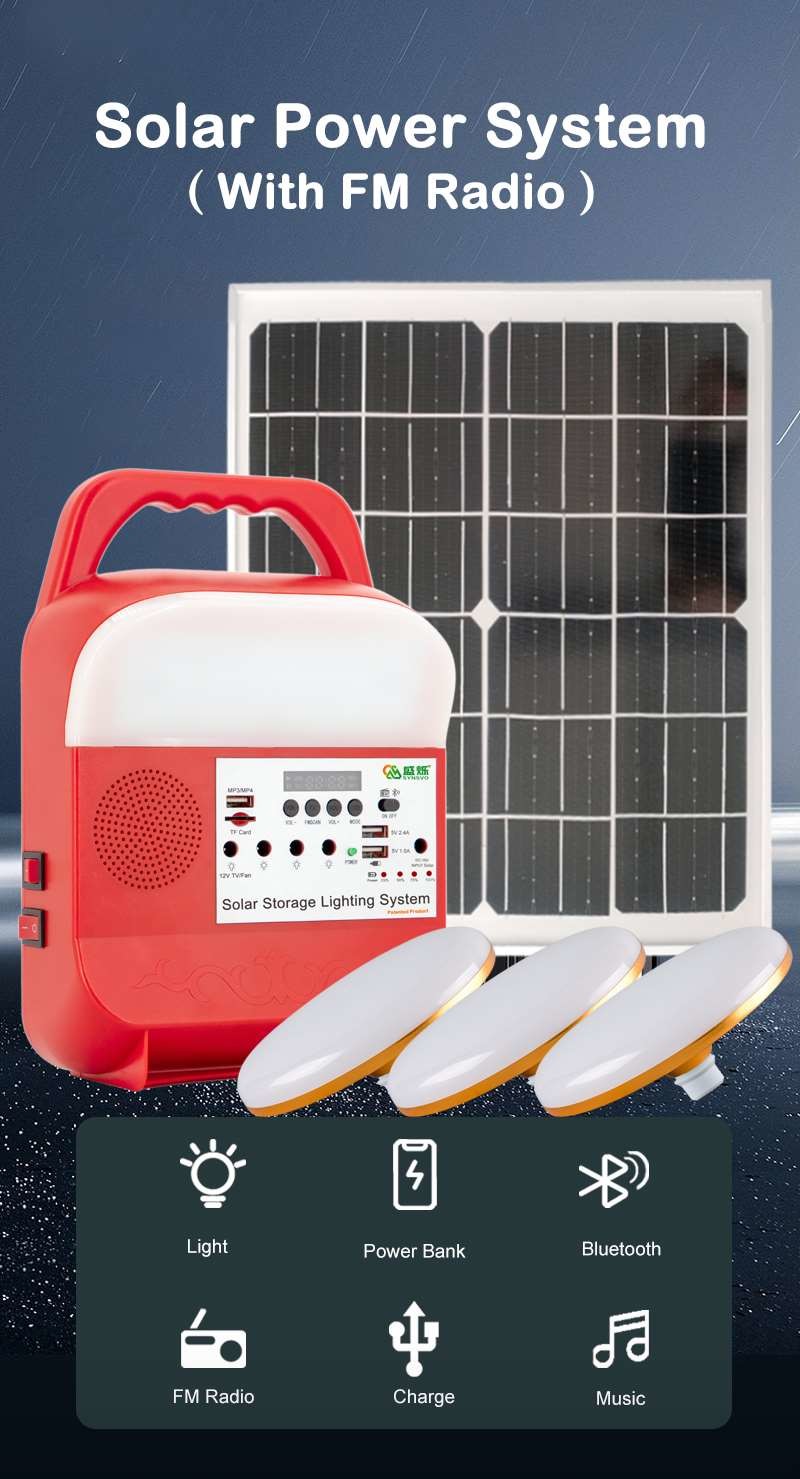 Outdoor Portable Solar Light Bulb Smart Camping Lamp DC Rechargeable Emergency