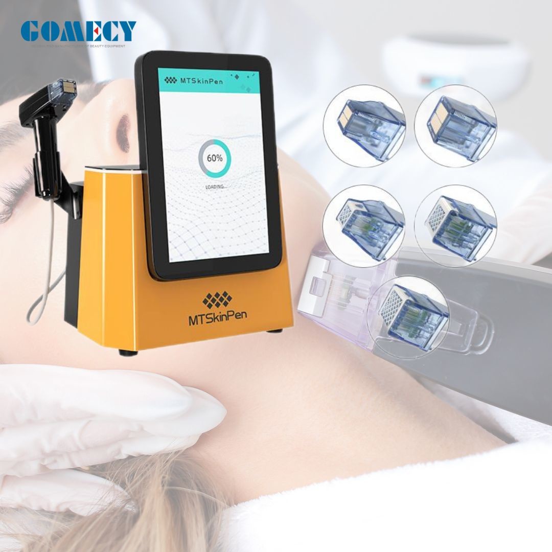 Gold Fractional Rf Microneedling Machine Beauty Microneedle Rf Lifting Machine For Lighten Skin Tone Treatment