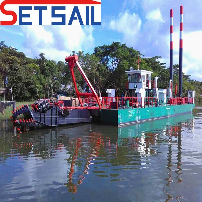 Cummins Diesel Enigne 16inch Cutter Suction Dredger with Anchor Rod