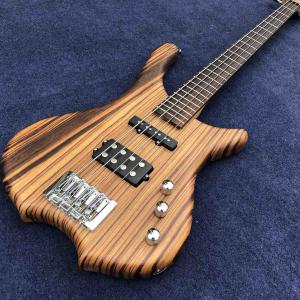  2020 New 4 Strings Buzzard Natural Color Top Neck Through Bass Guitar Manufactures