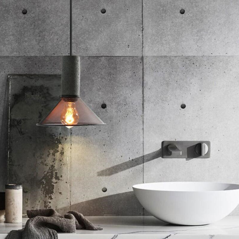 Industrial Pendant Lights Interior Iron Lampshade Bar Table living room Cement Pendant Lights(WH-VP-181)