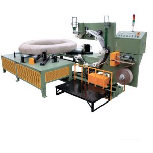  PLC Horizontal Digital Coil Wrapping Machine With Vertical Hoisting Manufactures