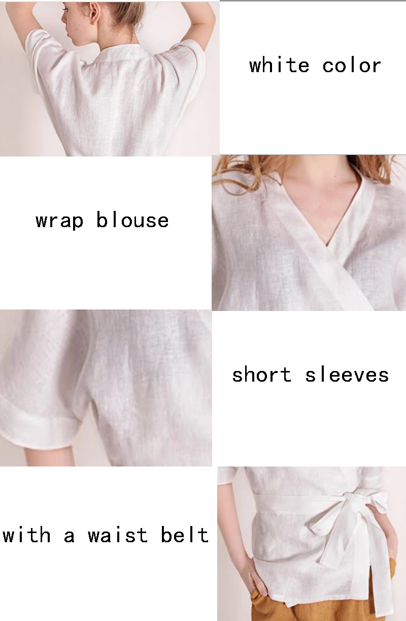 Fashionable Women Linen Blouse