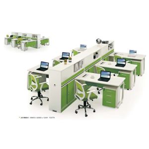 China modern 6 seat office workstation table with cabinet,#JO-5008-6 on sale