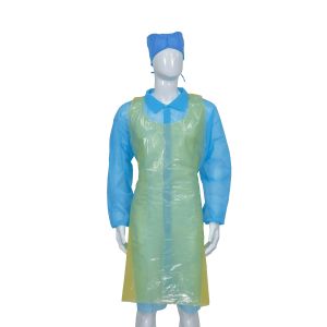 Smooth Surface Embossed Disposable PE Apron For Factory Waterproof Without