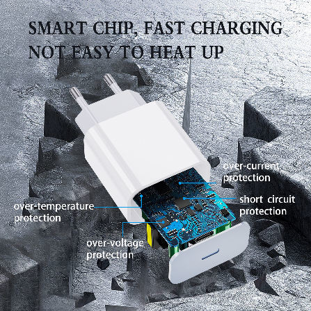 3.0 Adapter 18W Fast Charging Blocks USB Wall Plug For IPhone 15/14/13/12