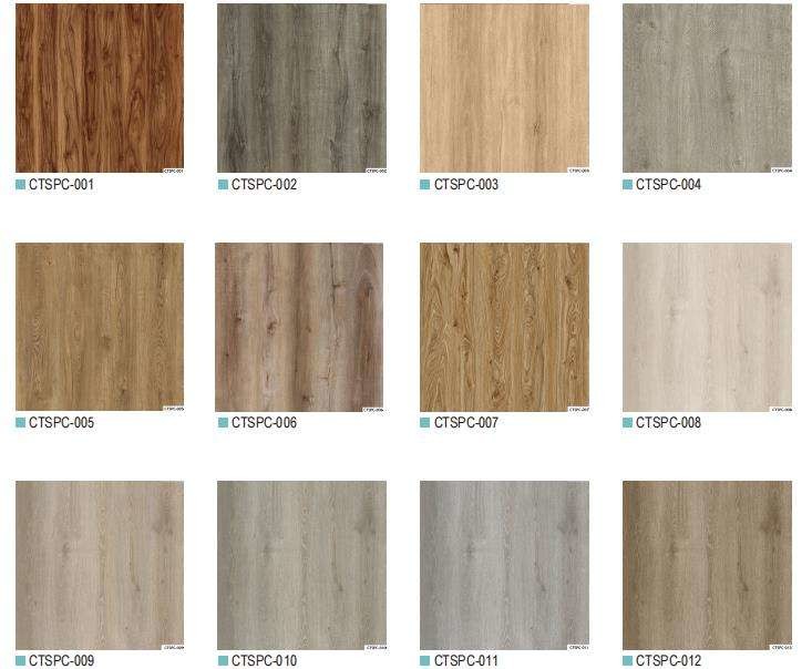 5mm 4mm SPC Vinyl Flooring Garage LVT Flooring Tiles Smooth Surface