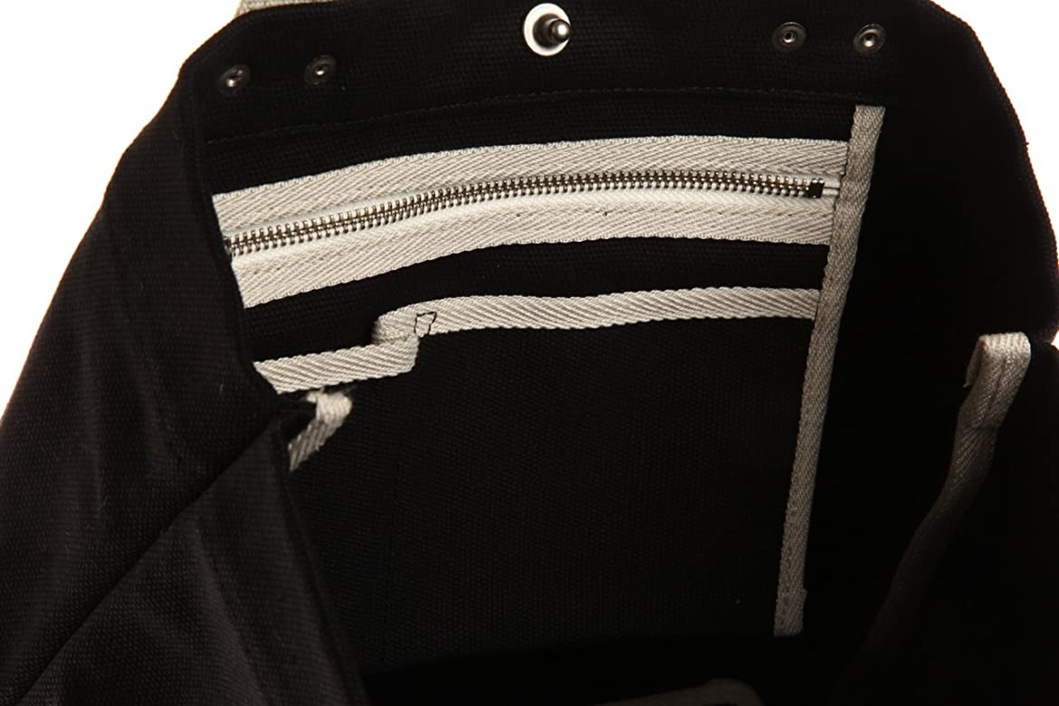 35*37*11CM Black Cotton 5oz 24oz Canvas Tote Bag