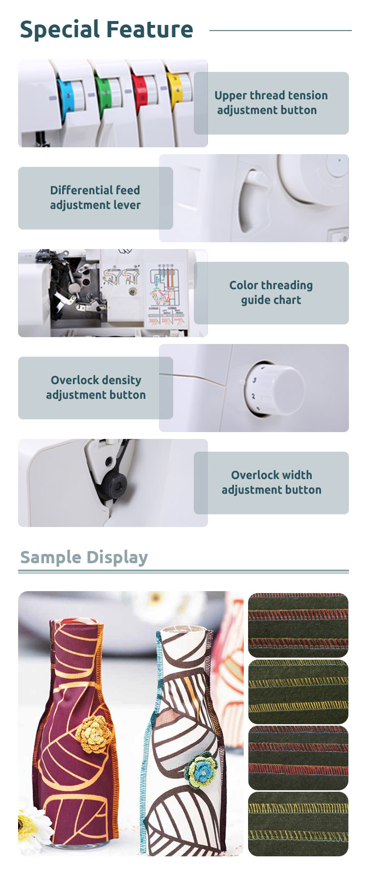 4mm Industrial Overlock Sewing Machine