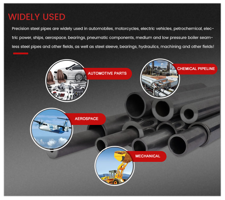 High Precision Boiler Steel Pipe 5.8m 11.8m E355 A53 A106 A333 A335 Steel Pipe