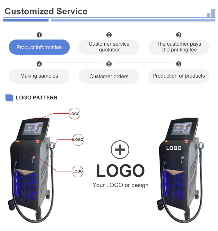 Ice Titanium Laser Beauty Machine 1200w Diode Laser Painless Hair Removal Machine