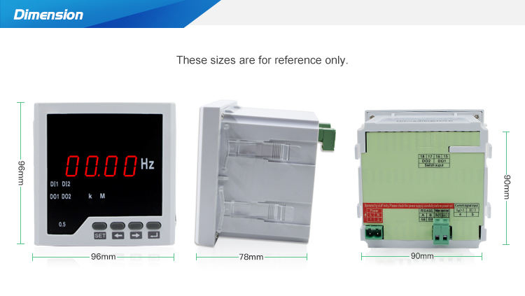 Settable Alarm Intelligent Single Phase Frequency Meter Measurement