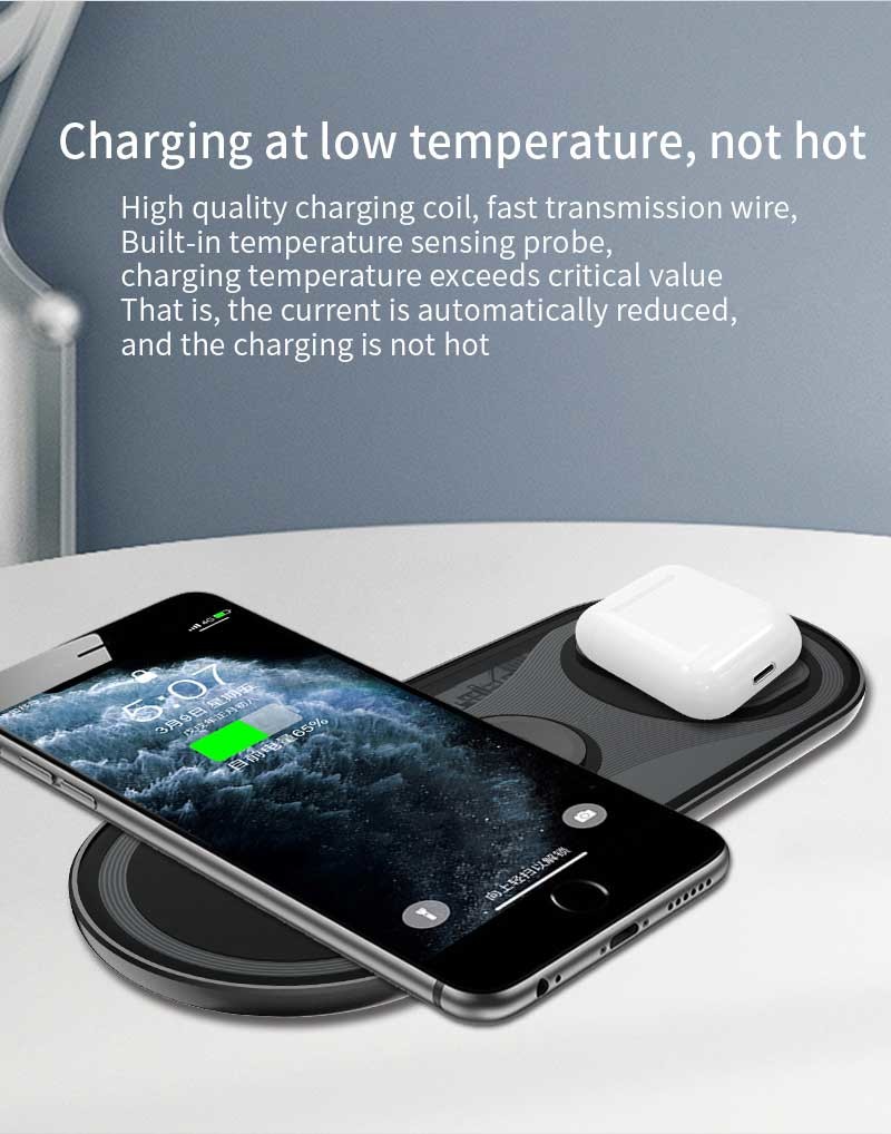 Portable 3 In 1 Qi 15W Wireless Charging Pad For Apple Watch Series