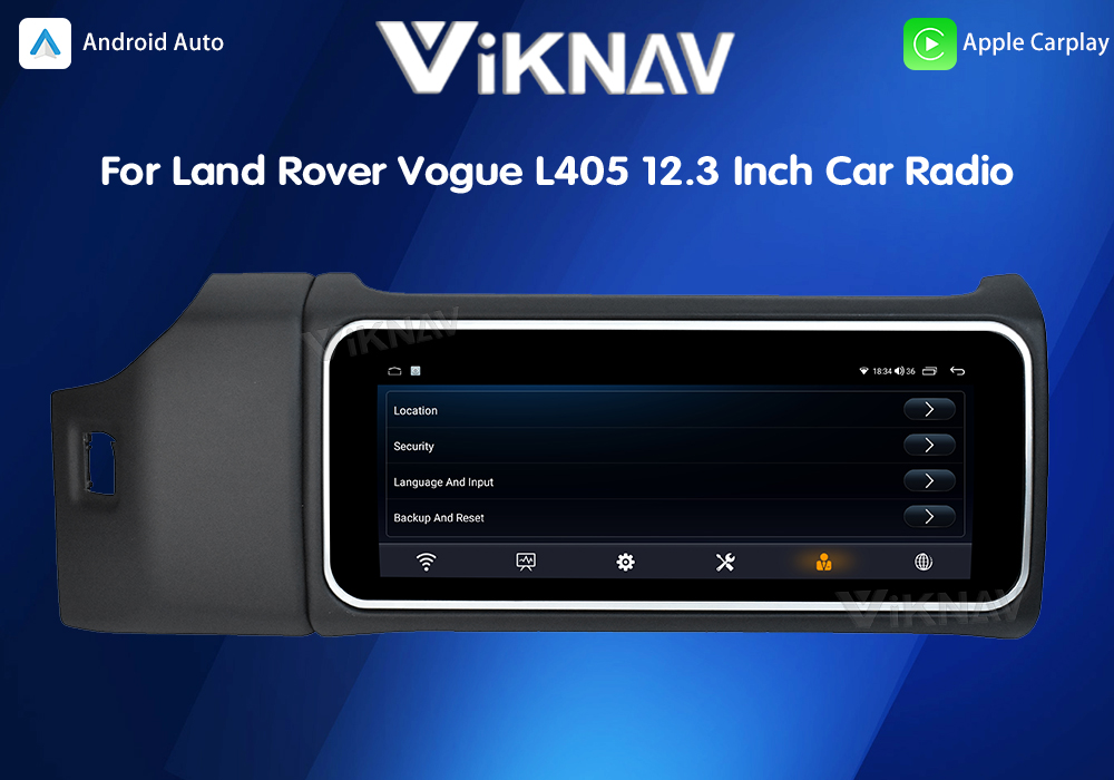 Viknav 12.3 Inch Touch Screen Car Radio For Land Rover Range Rover Vogue L405 2013-2017 Multimedia Player GPS Navigation Head Unit (Black)