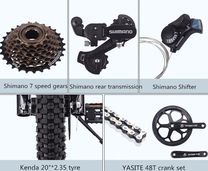 20 Inch 48V 10AH 350W Electric Folding Bike With Brushless Motor Aluminum Alloy Frame