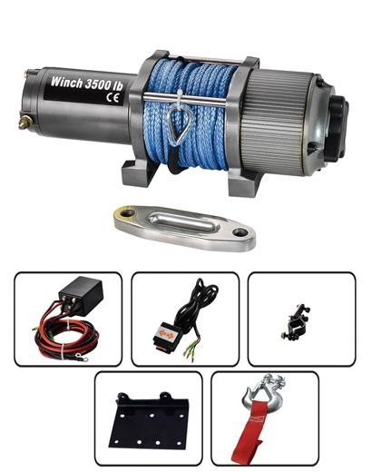 Atv Winch Truck Garage Equipment 3500lb P3500-1w 3 Stage Planetary