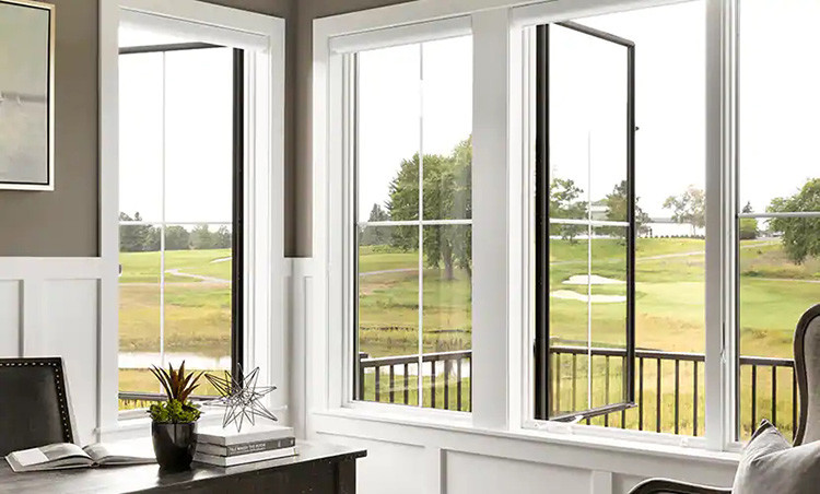 Plastic Steel Frame UPVC Windows For Exterior Facade Curtain Wall