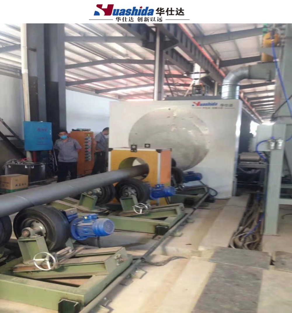 Steel Pipe External Internal Shot Blasting Blastor Equipment with Surface Finish Level Sa2.5