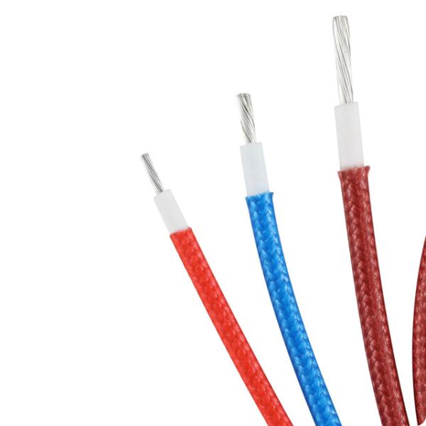 Fire Rated 16-30 AWG Stranded Wire , UL3068 Fiberglass Braided Cable Halogen