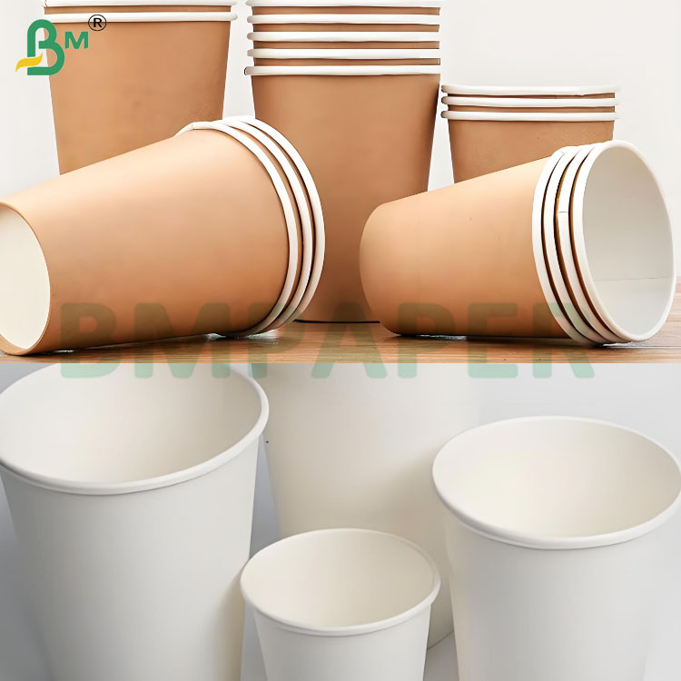 190gsm+15gsm PE Coated Waterproof Brown Paper Sheets for Cups