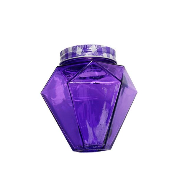 Wholesale 500ml Diamond shape glass mason bottle beverage juice mason jar with