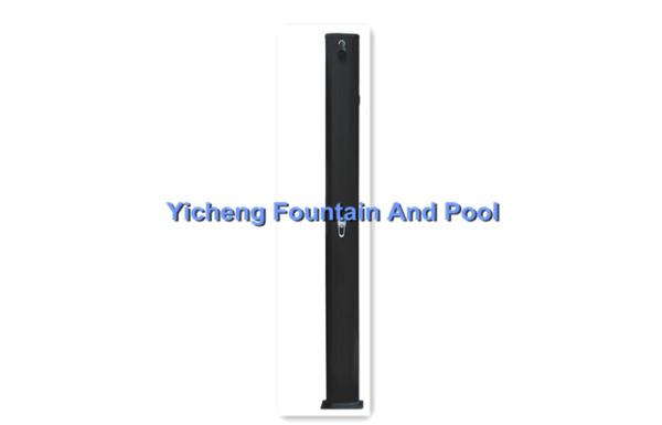 Aluminium And PVC Body Brass Inside Swimming Pool Accessories Oval Solar Showers