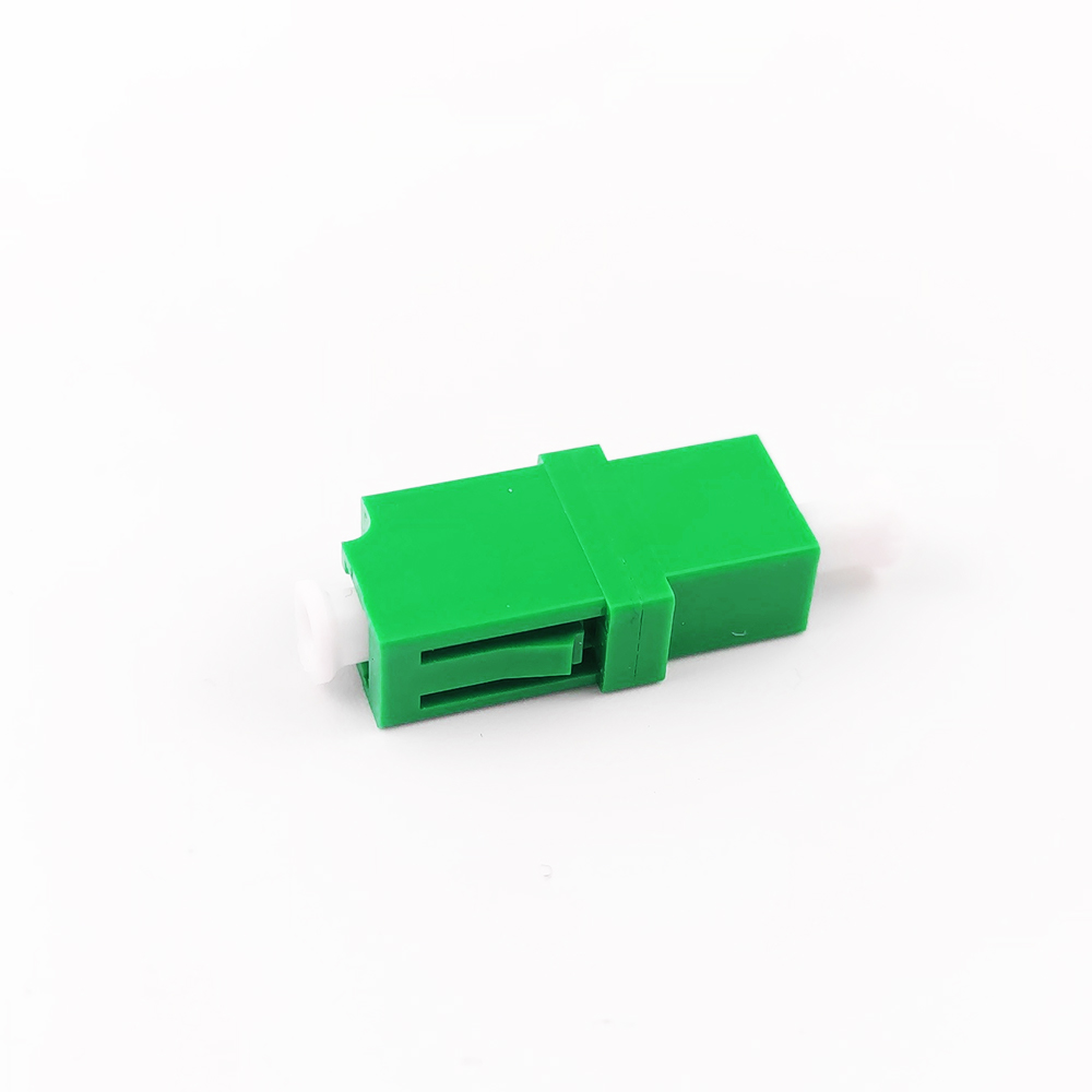 Green Eared Duplex A LC APC Optic Fiber Adapter Function for Optical Fiber Connection